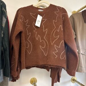 Brown western sweater